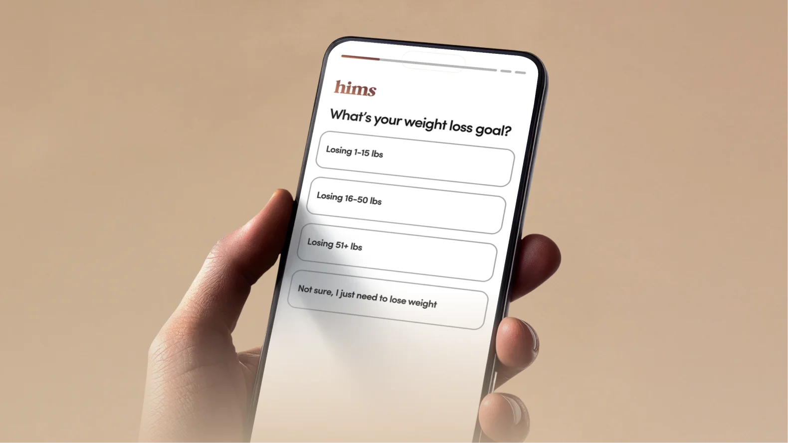 Health questionnaire on phone